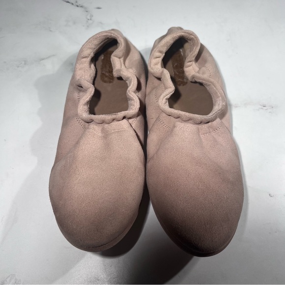 Marsell Elastic Suede Upper Slip On Light Pink Ballerina Flats - Picture 4 of 9